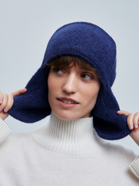 шапка ушанка 250160SC - синий (2)