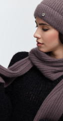 Шапка 230133REC темно-серый Шарф 230144 Темно-серый (4)