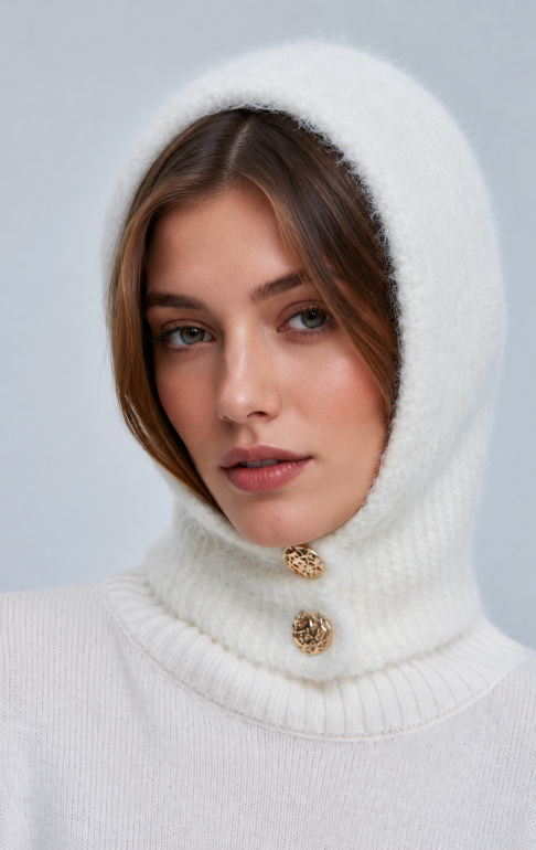 Чепчик на двух пуговицах 250136SR Молочный (2)