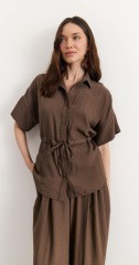 рубашка 26S1021F – коричневый (1)