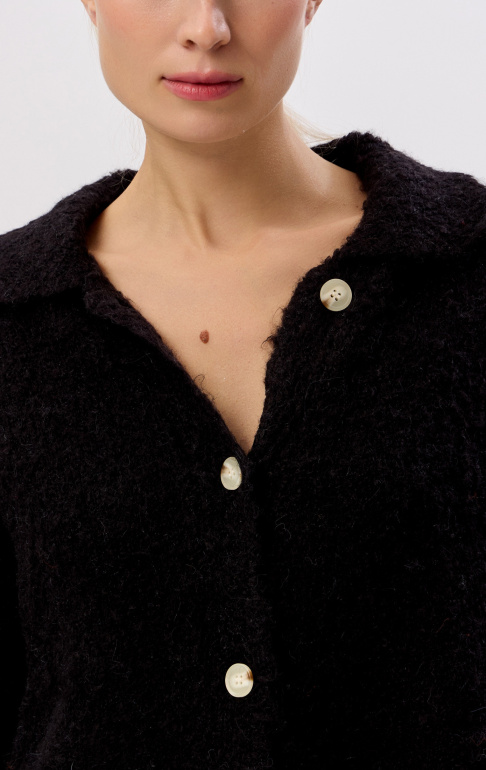 кардиган букле 25W0412K черный  (8)