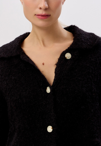 кардиган букле 25W0412K черный  (8)