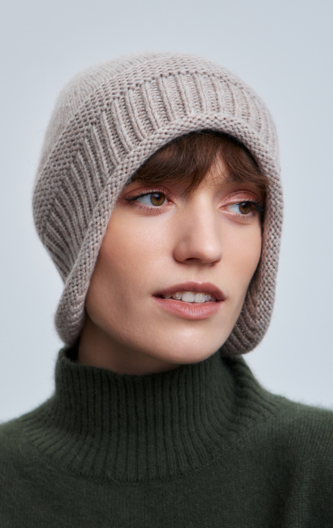 шапка ушанка 260134CH - бежевый (2)