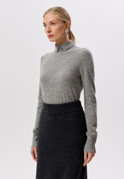 водолазка с разрезом на горле 2437W серый (1)