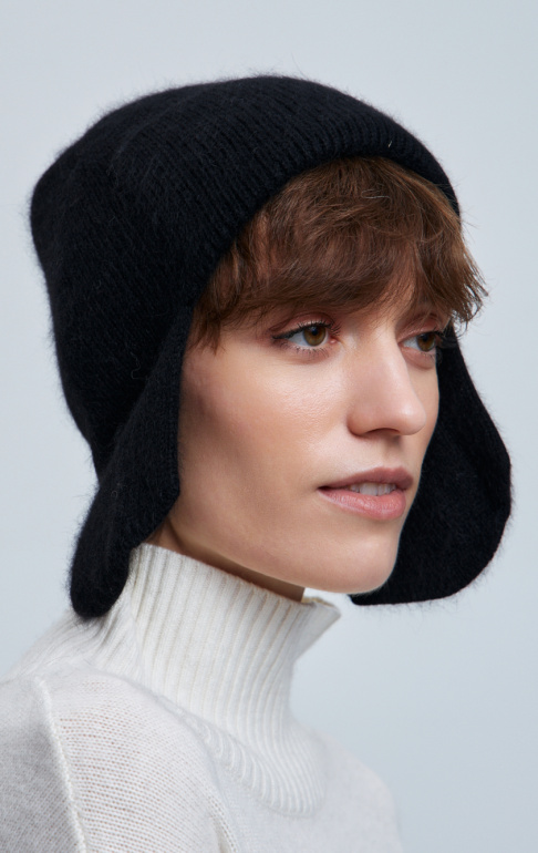 шапка ушанка 240127 - черный (3)