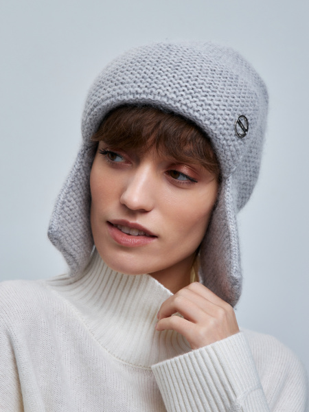 шапка ушанка 230160REC - светло-серый (2)