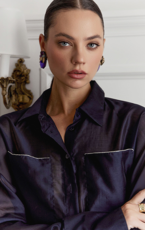 рубашка 25S1019F - синий (3)