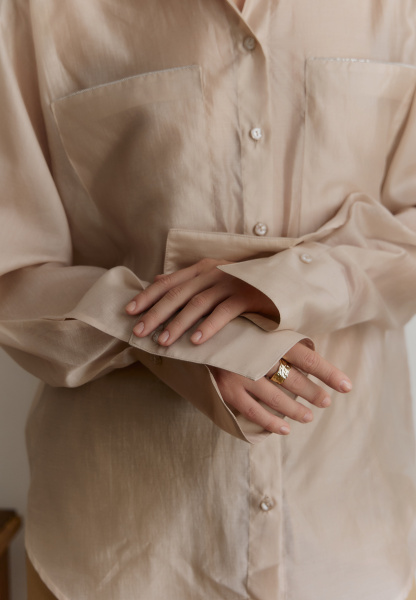 рубашка 25S1019F - светло-бежевый (5)