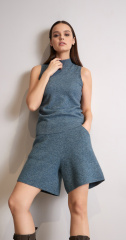 шорты 23-0135 джинсовый меланж, джемпер без рукавов 2435WS джинсовый меланж (2)