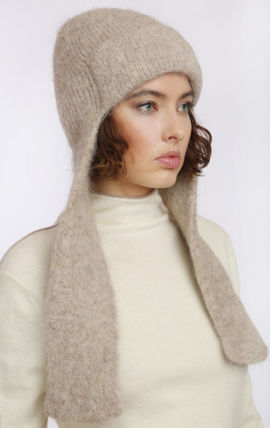 шапка ушанка 240187 светло-бежевая (1)