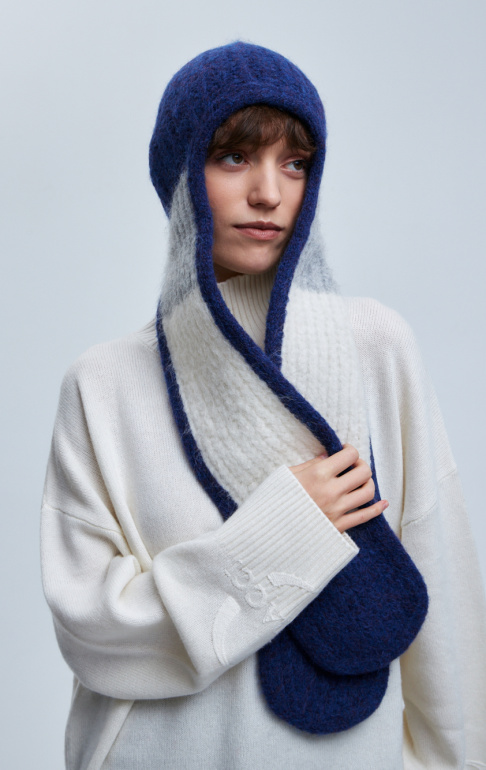 шапка ушанка 240140 - синий (2)