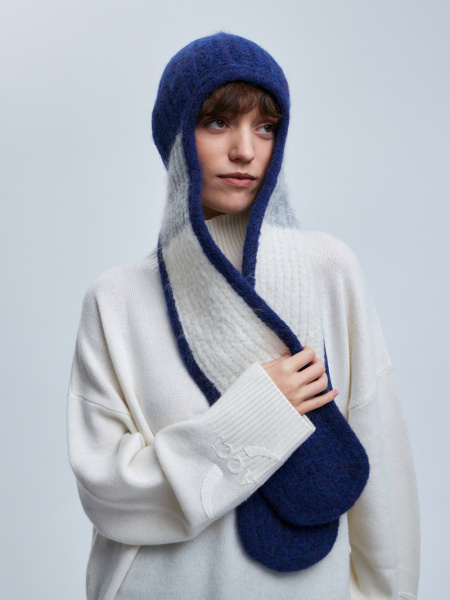 шапка ушанка 240140 - синий (2)