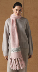 Шарф 260175PG Розово-серый (2)