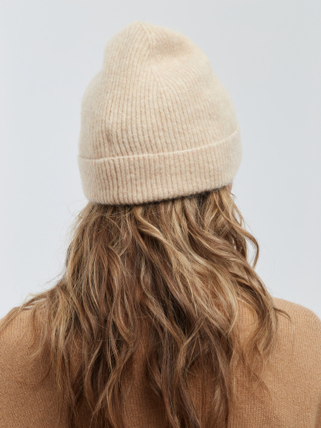 Шапка 230110HD светло-бежевая (1)