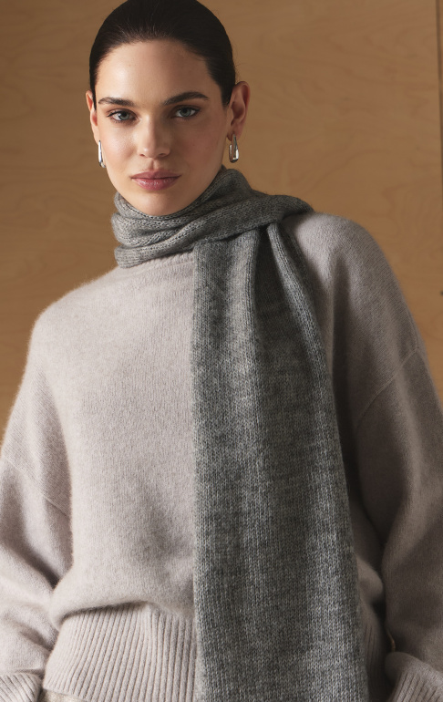 Шарф 260175PG Серый (4)