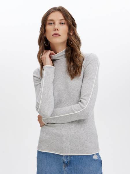 джемпер-водолазка 2405WA светло-серый меланж полоски белые (2)