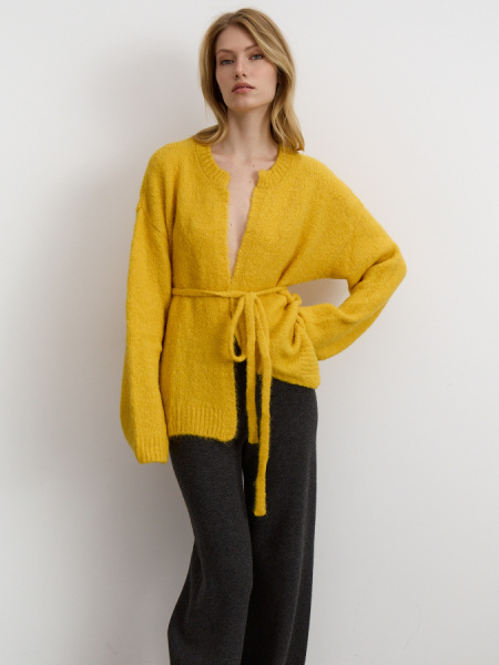 Кардиган 26W4111K оранжево-желтый (10)