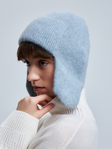 шапка ушанка 240127 - голубой (3)