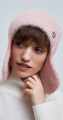 шапка ушанка 250130SC - розовая пудра (2)