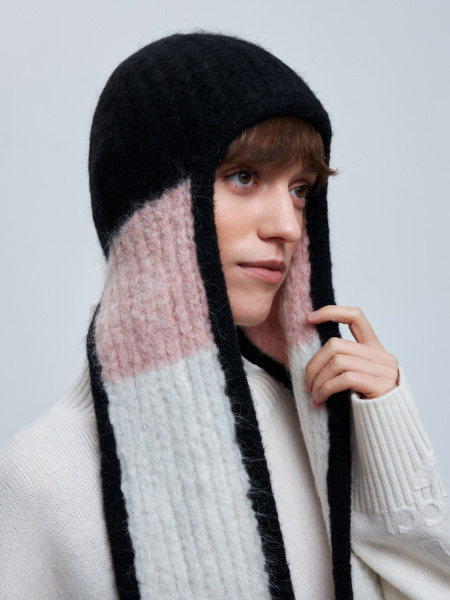 шапка ушанка 240140 - черный (2)