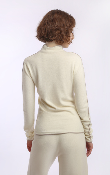 джемпер-водолазка 2405WA молочный с бежевыми полосками (6)