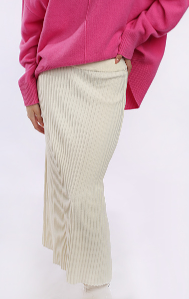 юбка молочная, джемпер 2428WCASH фуксия (3)