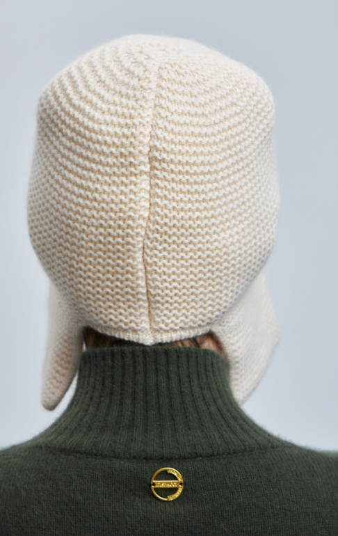 шапка ушанка 230160REC - молочный (4)