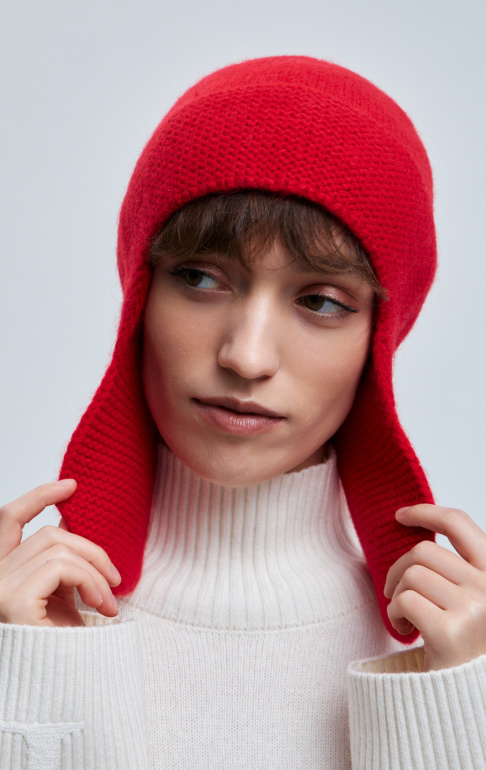 шапка ушанка 240161 - красный (2)