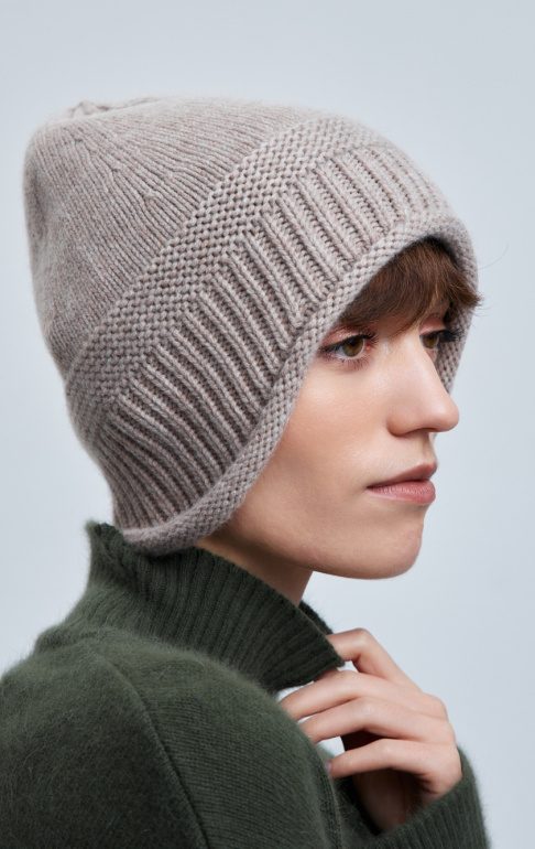 шапка ушанка 260134CH - бежевый (3)