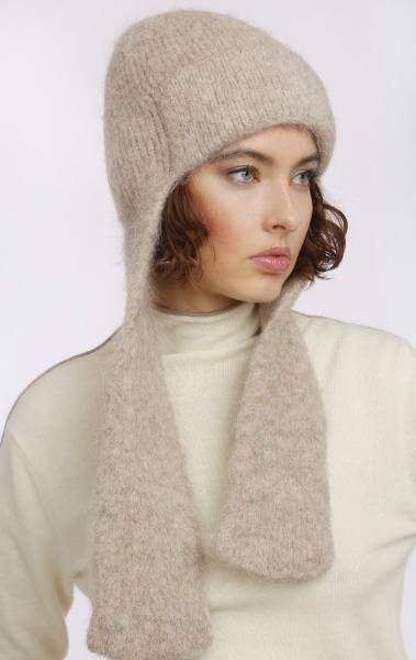 шапка ушанка 240187 светло-бежевая (2)