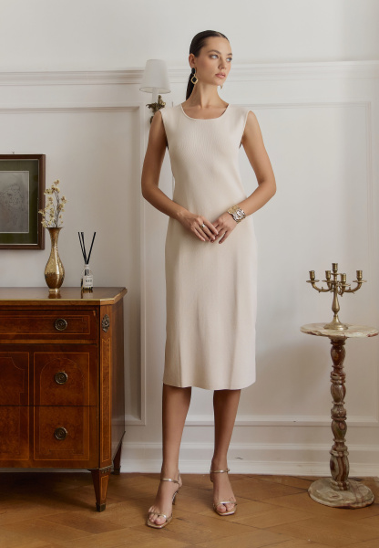 Платье 25S1307K Светло-бежевый (1)