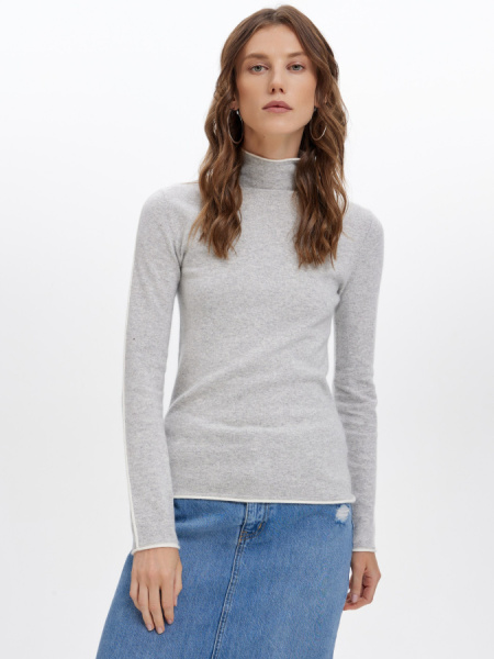 джемпер-водолазка 2405WA светло-серый меланж полоски белые (1)