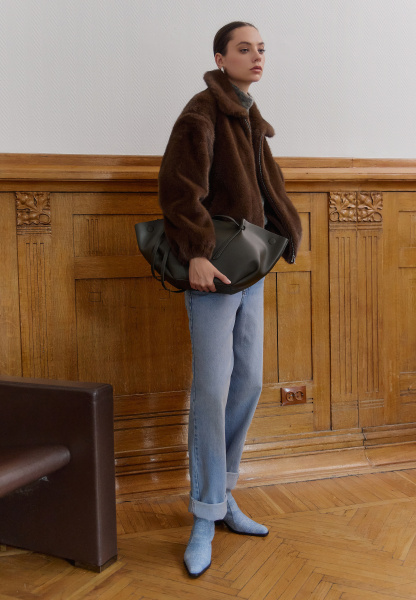 шуба-жилет 248318-1 - коричневый (11)