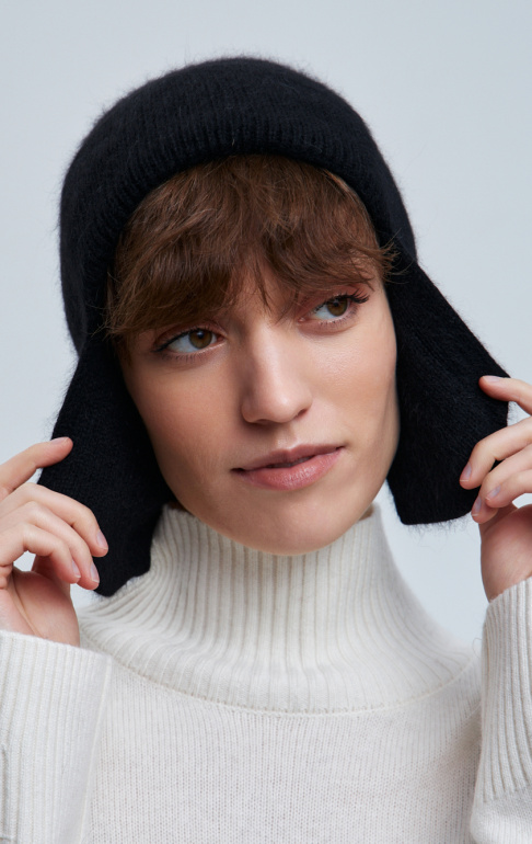 шапка ушанка 240127 - черный (2)