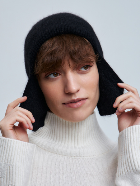 шапка ушанка 240127 - черный (2)