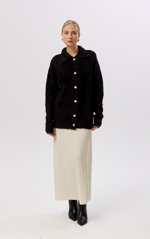 кардиган букле 25W0412K черный (1)