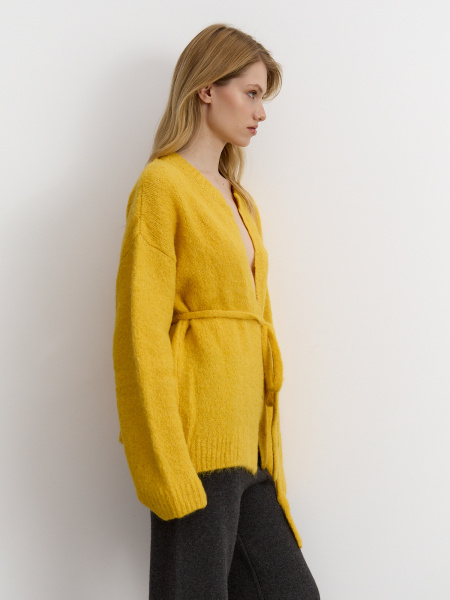 Кардиган 26W4111K оранжево-желтый (29)