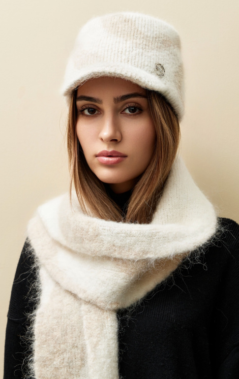 Шарф 250148-1SR молочно-бежевый1