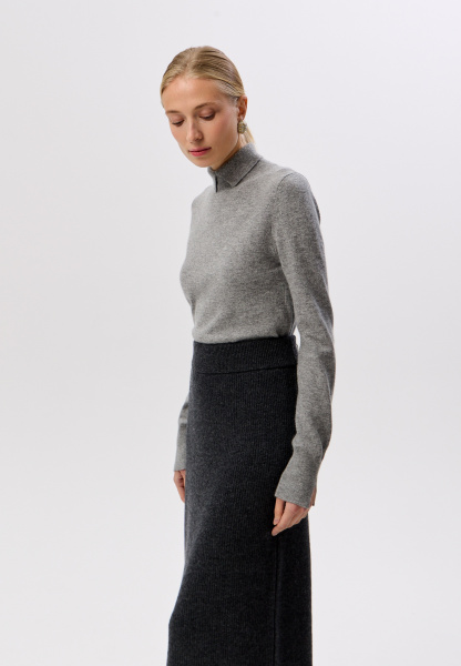 водолазка с разрезом на горле 2437W серый (9)
