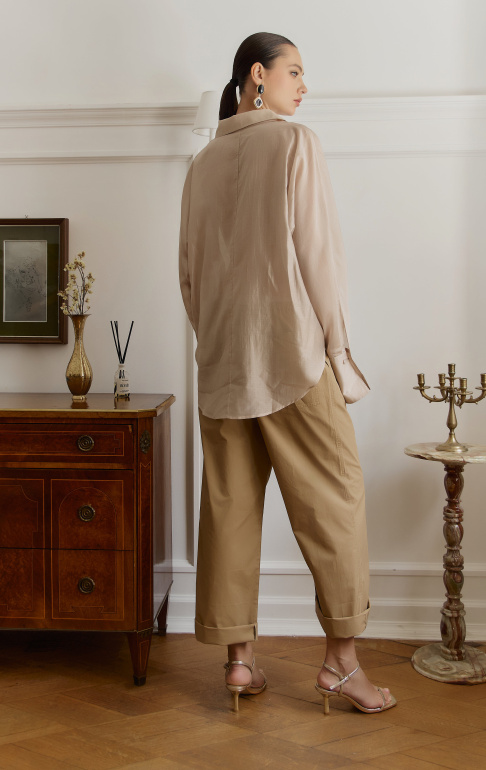 рубашка 25S1019F - светло-бежевый (6)