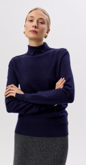 водолазка с разрезом на горле 2437W темно-синий (4)