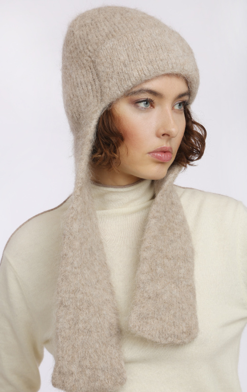 шапка ушанка 240187 светло-бежевая (2)