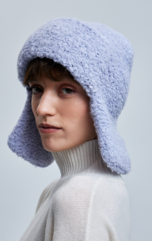 шапка ушанка 240171 - сиреневый (3)