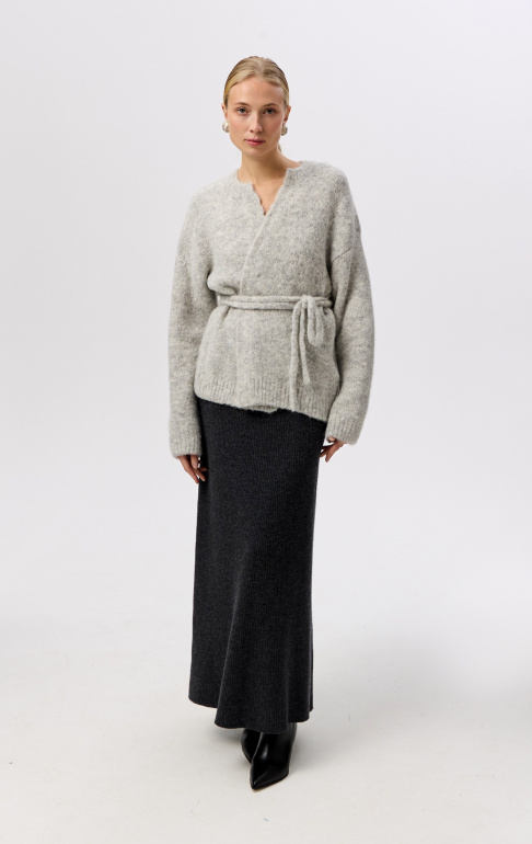 26W4111K кардиган A318AZ светло-серый (1)