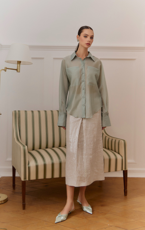 рубашка 25S1019F мятный 2