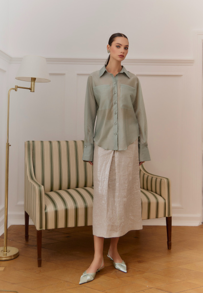 рубашка 25S1019F мятный 2