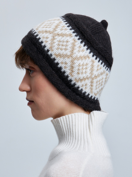 шапка 260107PG - бежево-коричневый (2)