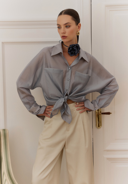 рубашка 25S1019F - серый (4)