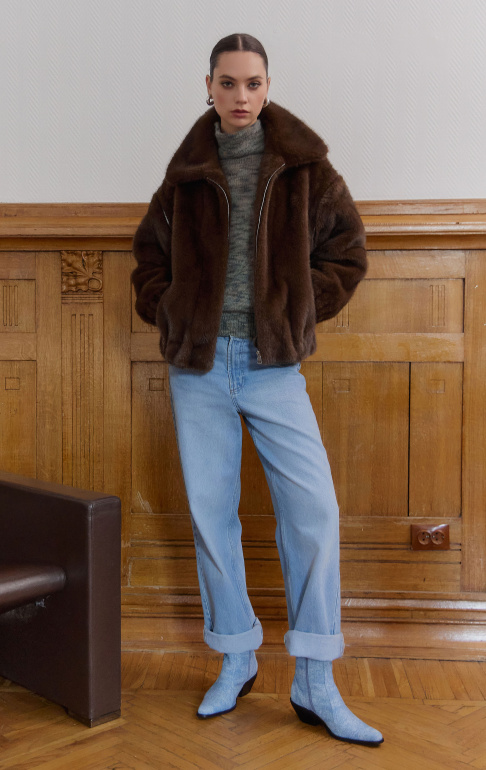 шуба-жилет 248318-1 - коричневый (6)