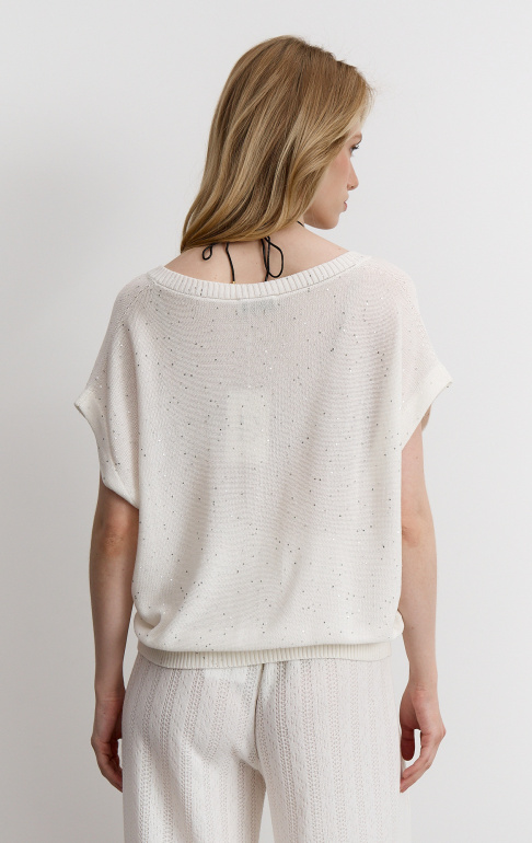 джемпер 25S2312K – белый-серебро (22)